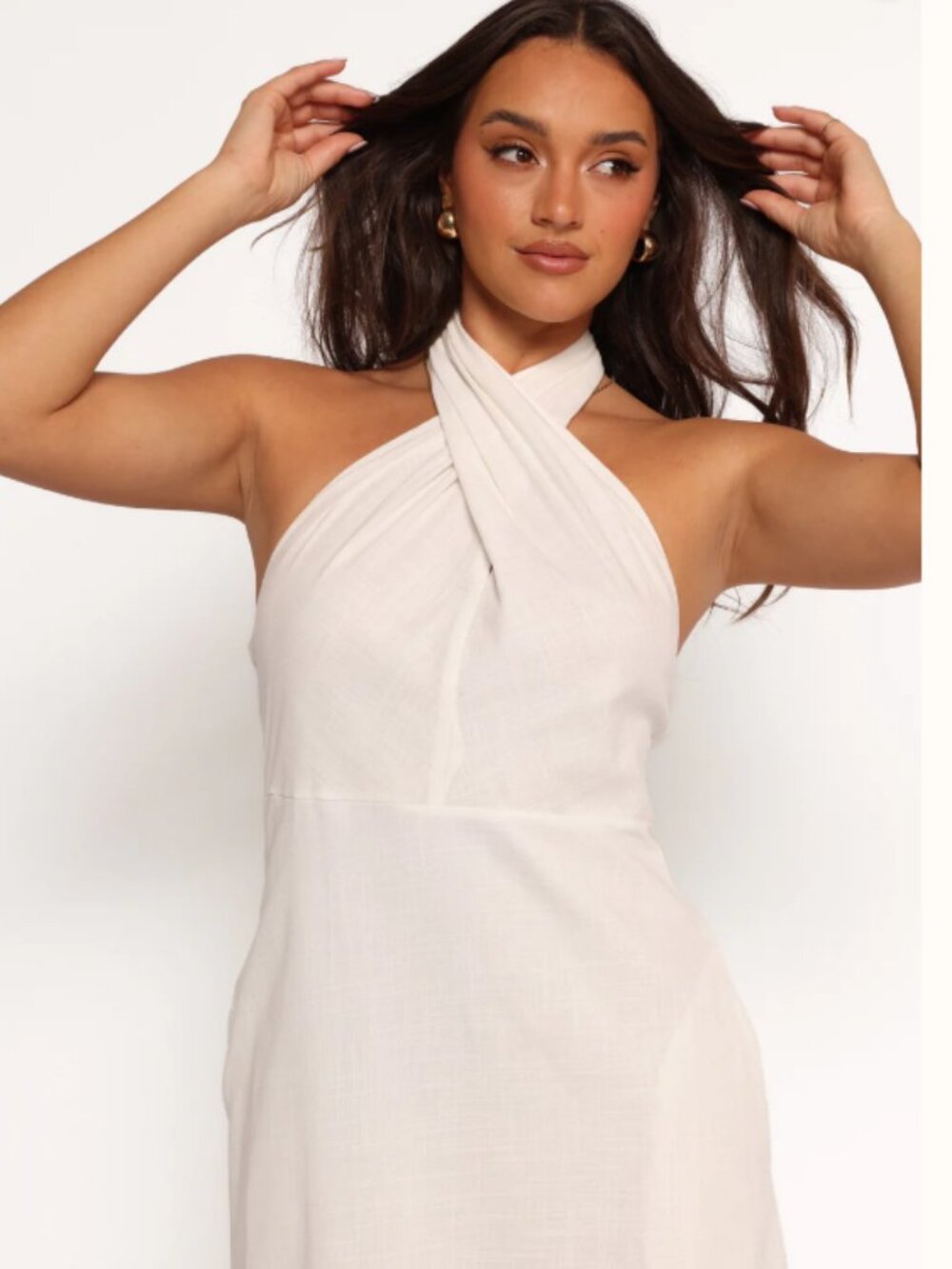 Petal & Pup Betsy Halterneck Maxi Dress White – US Small – NWT (repair needed) - Picture 13 of 16